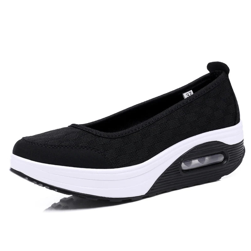 HAJINK Women's Platform Slip-On Vulcanized Shoes | Casual Heels Women's Platform Shoes Axl