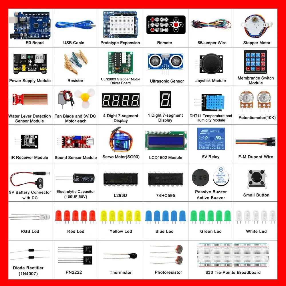 RFID Arduino R3 Starter Kit – ATmega328P 830-Hole Breadboard Electronics Starter Kit Axl