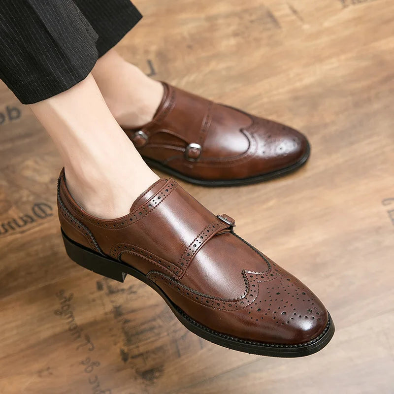 Men's Brogue Oxford Dress Shoes – Classic Low Top Retro Men's Oxford Shoes Axl