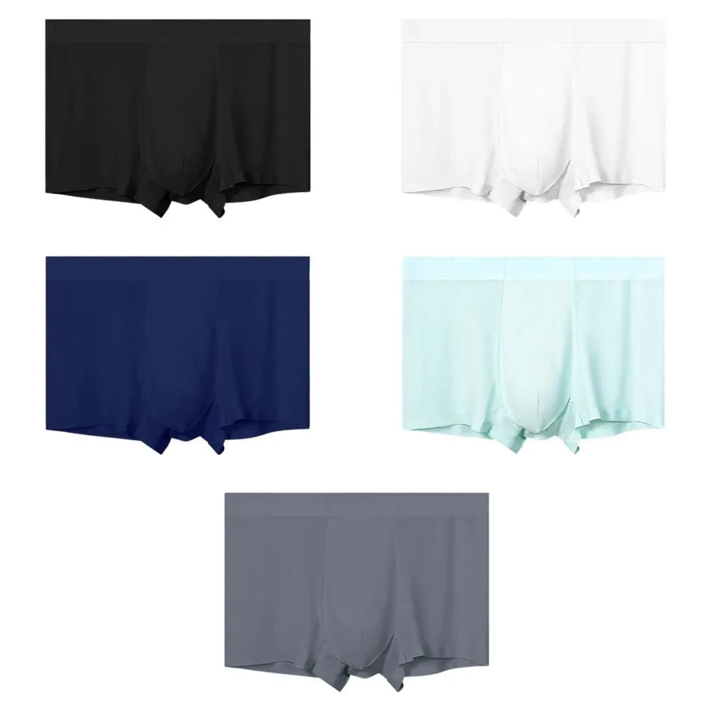 Men's Ice Silk Boxer Briefs – Soft Nylon Underwear L–4XL Men's Boxer Briefs Axl