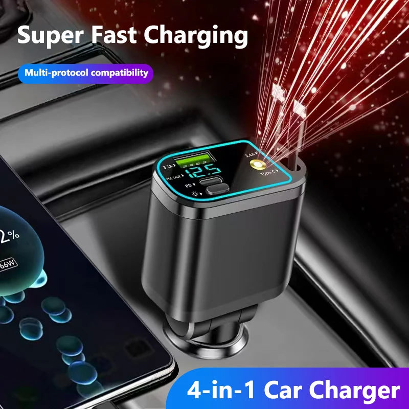 5-Port Car Charger – Super Fast Charging & Starry Light Multi-Port Car Charger Axl