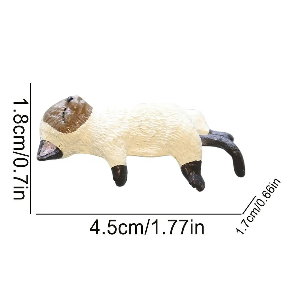 Miniature Cat Figurines – Kitten Desktop Decor Statues PVC Miniature Figurine Axl D