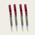 Stainless Steel Steak Knife – Red Polywood Handle | Dishwasher Safe Steak Knife Axl 4 Pc