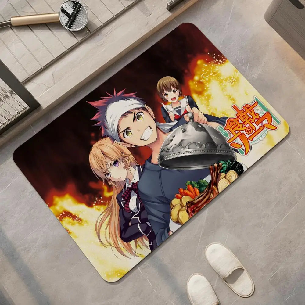 Anime Food Wars Diatomite Bath Mat – Quick Dry & Non-Slip Diatomite Bath Mat Axl