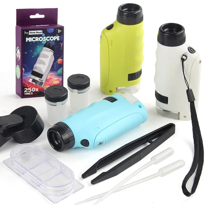 Kids Portable Mini Handheld Microscope – 500X Science Toy Kids Science Microscope Axl