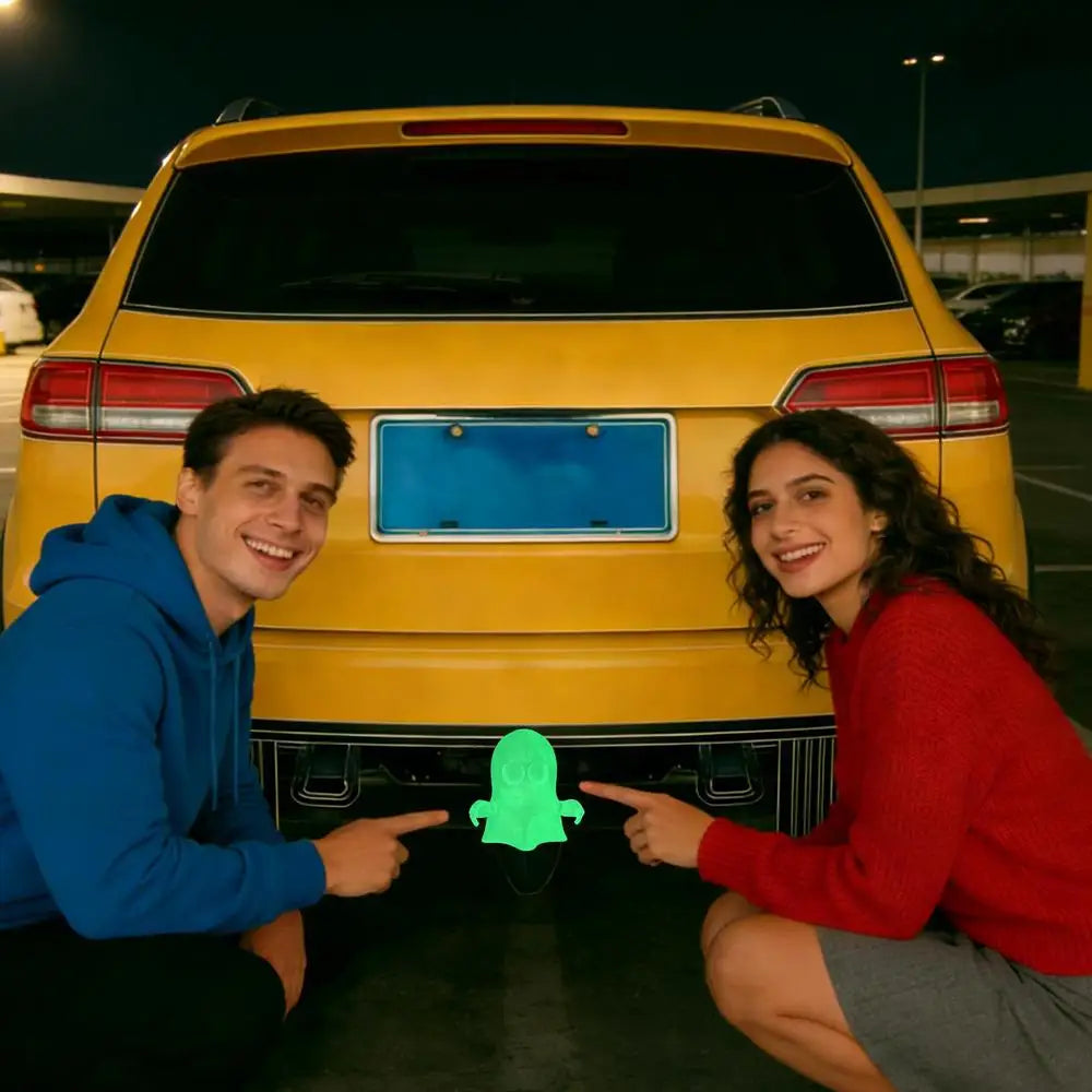 Ghost Glow-in-the-Dark Trailer Hitch Cover Plug | 3D Printed Trailer Hitch Cover Axl A