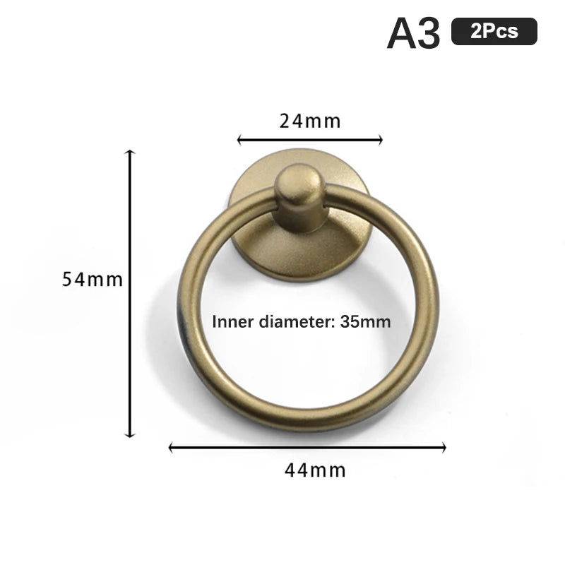 Vintage Round Ring Drawer Pulls – Zinc Alloy Cabinet Knobs 2pc Cabinet Drawer Pulls Axl A3