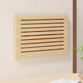 Wood Wall Art Meter Box Cover Panel – Modern Home Decor Decorative Wall Panel Axl 40X30CM Log-Louver Shaped