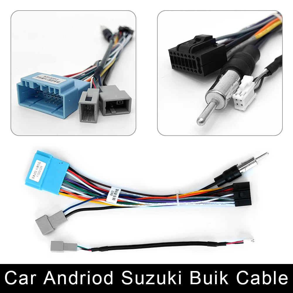 2 Din Car Android Radio Wiring Harness GPS & RCA Connector Car Radio Harness Axl SUZUKI Buik