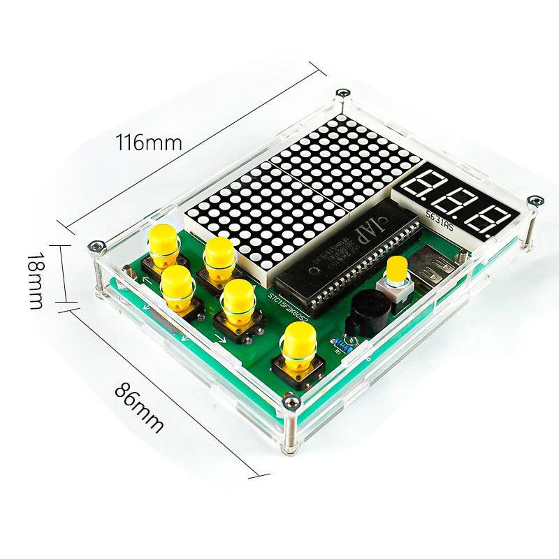 DIY Pixel Game Console Soldering Kit – 51 MCU, 4 Games DIY Electronics Kit Axl