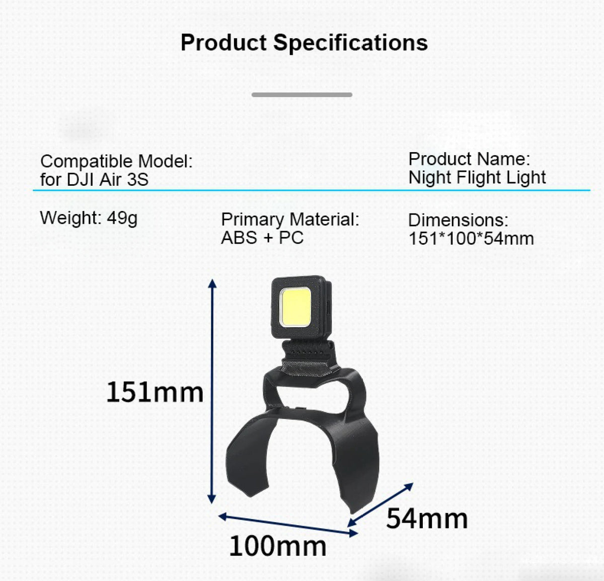 DJI Air 3S LED Navigation Light & Gimbal Guard – 3 Modes Drone Accessory Axl