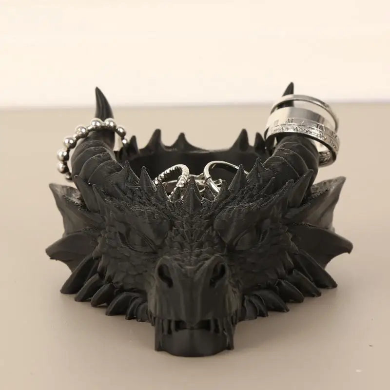 3D Dragon Head Storage Tray – Gothic Jewelry Holder & Decor Decorative Storage Tray Axl
