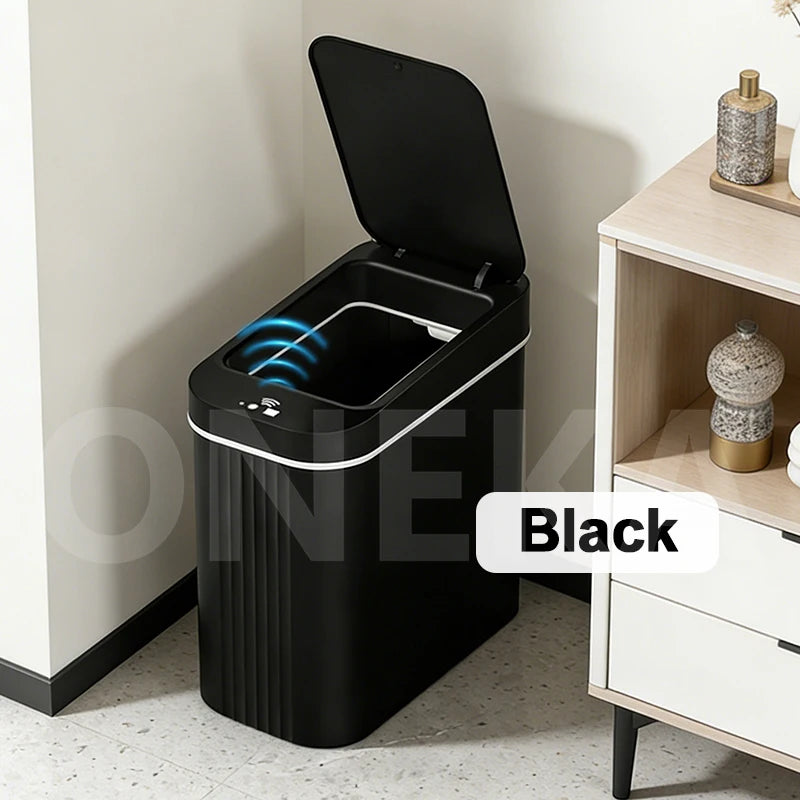15L Motion Sensor Trash Can – Touchless Bin for Home Motion Sensor Bin Axl Black 15L