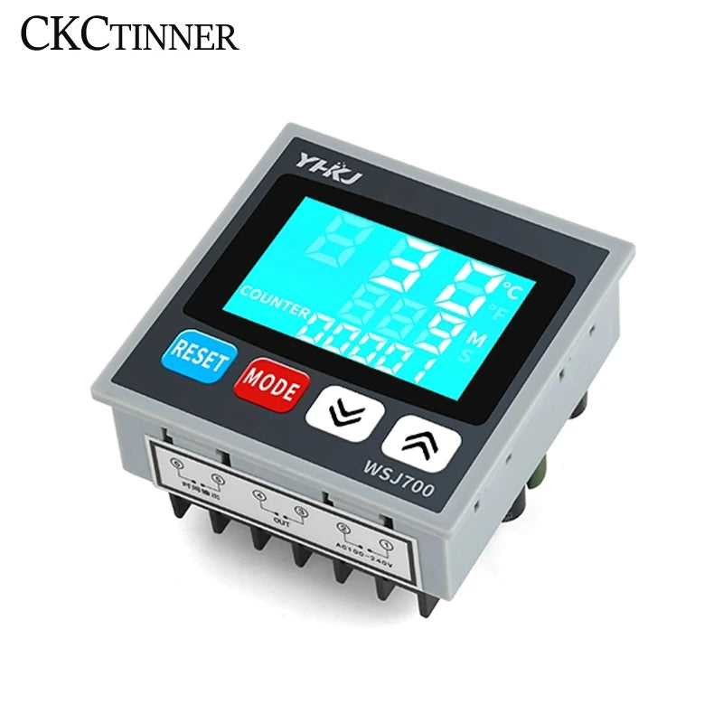 WSJ700 Digital Temperature Controller Timer SSR Relay 100-240VAC Temperature Controller Axl