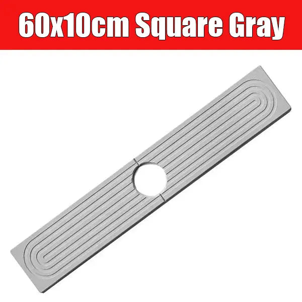 Diatomite Sink Faucet Mat – Quick-Drying Stone Splash Guard Sink Faucet Mat Axl 60x10cm Square Gray