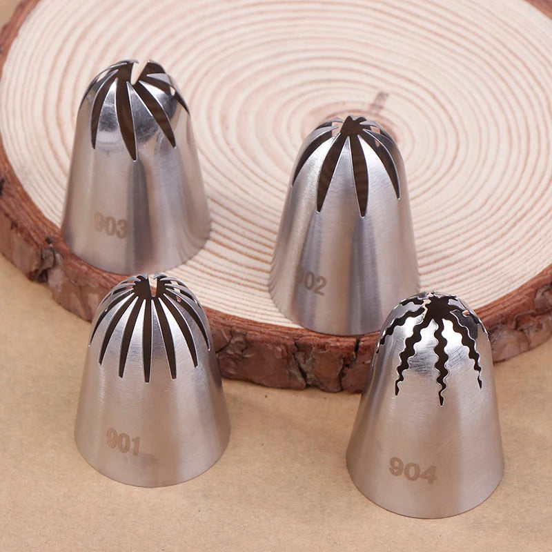 Stainless Steel Star Piping Nozzles 901–904 | Cake Icing Tips Cake Piping Nozzles Axl
