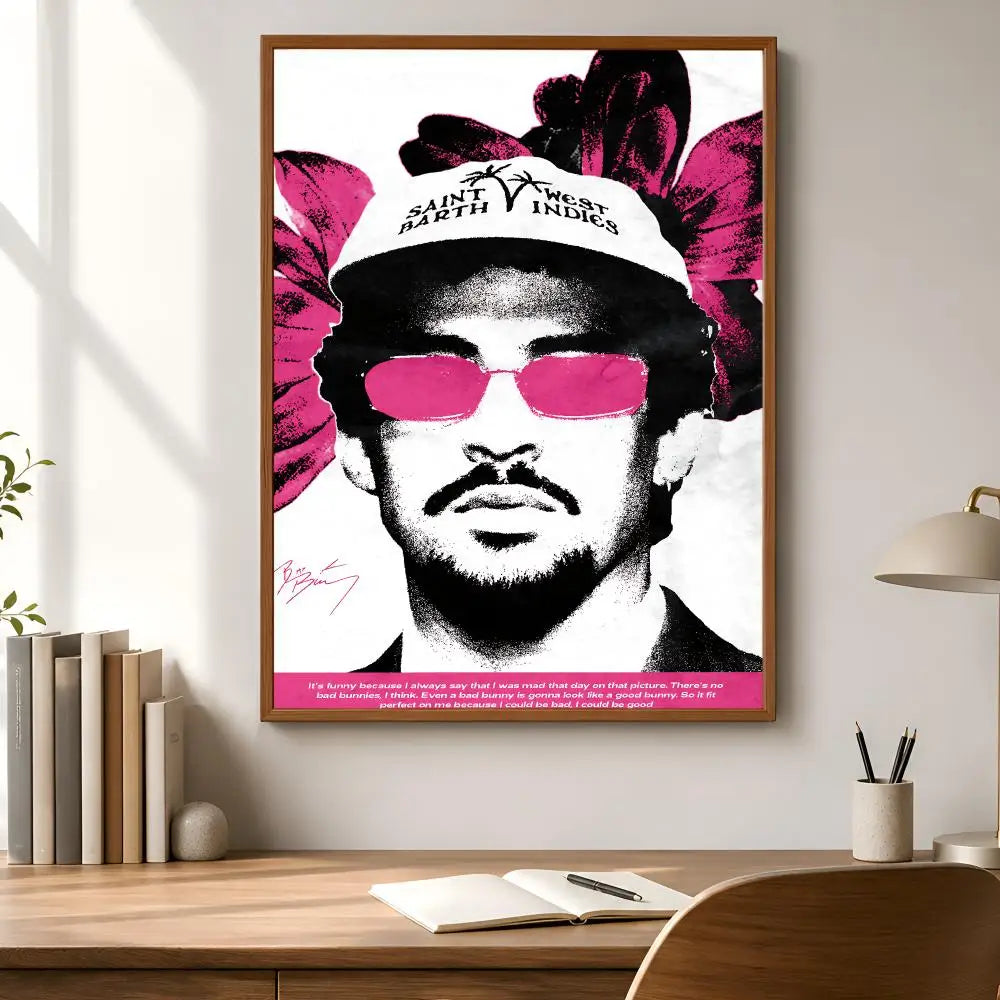 Bad Bunny Album Poster – Waterproof Self-Adhesive Wall Art Wall Art Poster Axl