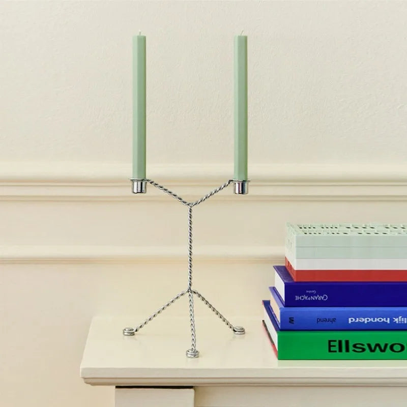 Modern Nordic Metal Candlestick Holder – Elegant Home Décor Candle Holder Axl