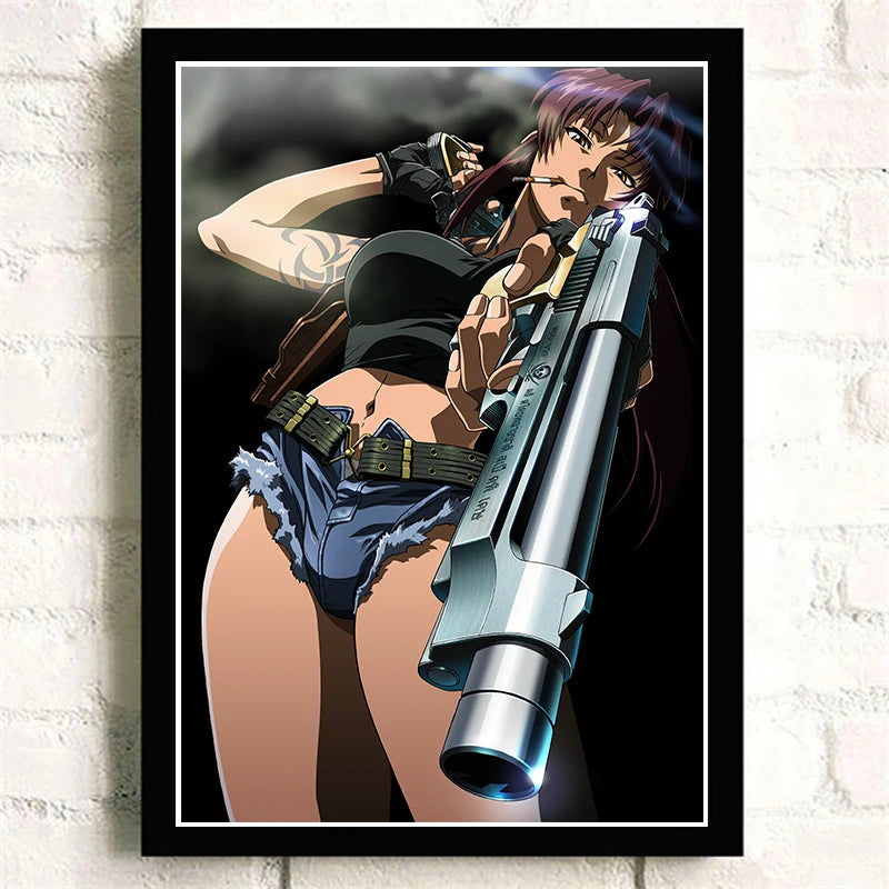 Black Lagoon Anime Poster – Modern Art Wall Decor Print Anime Wall Poster Axl 11 30x20cm