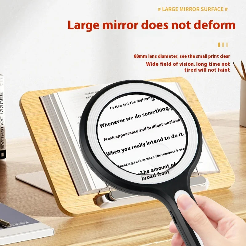 Rechargeable Handheld Magnifying Glass with LED Light Illuminated Magnifier Axl