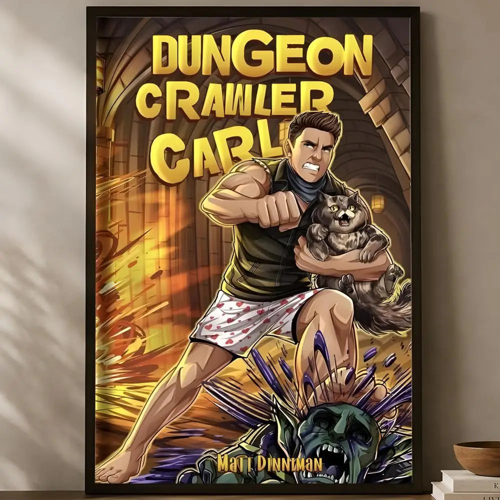 Dungeon Crawler Carl Poster – Self-Stick HD Waterproof Wall Art Wall Art Poster Axl White02 15X20cmNoframe