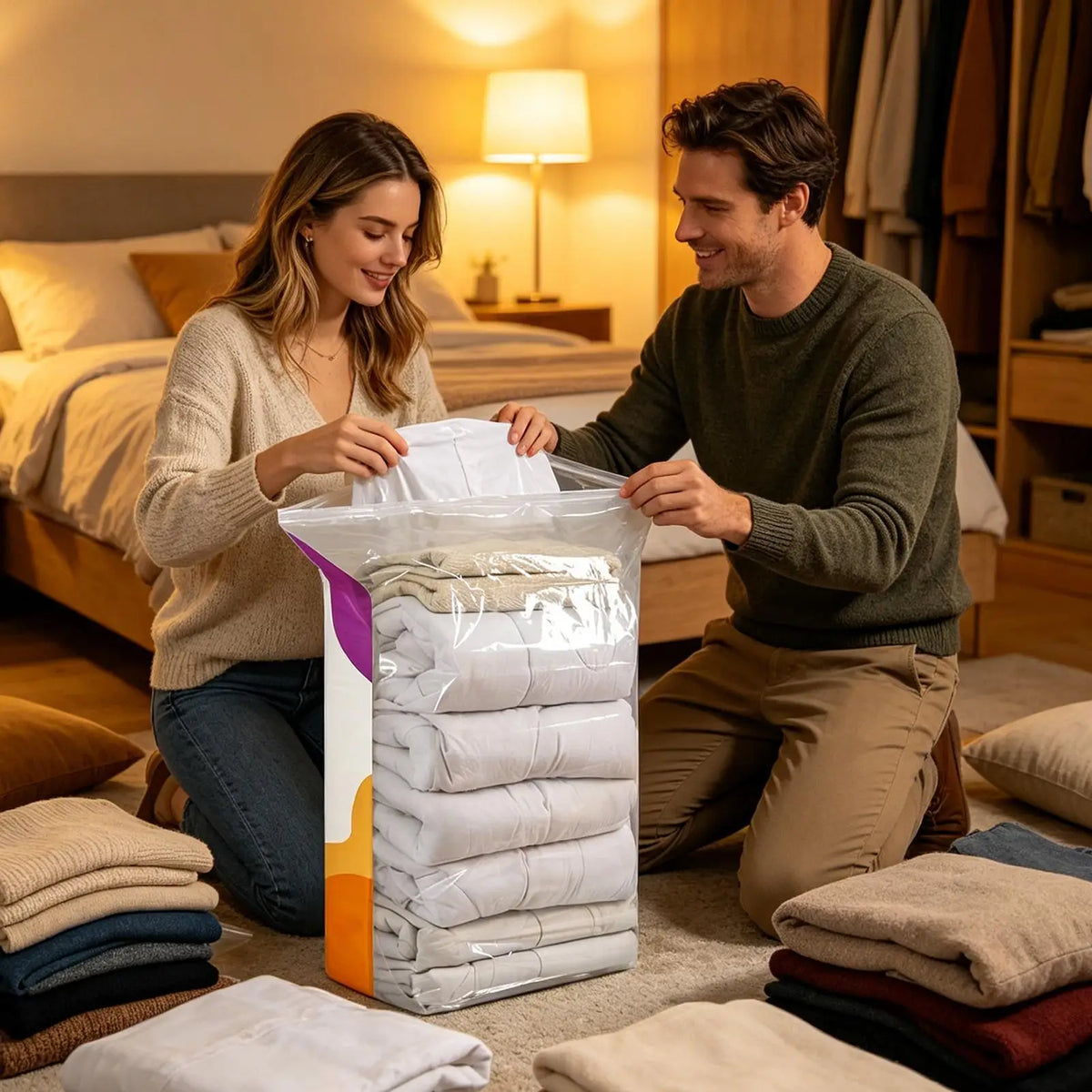 3-Pack No-Pump Vacuum Compression Bags | Travel & Storage Vacuum Storage Bags Axl
