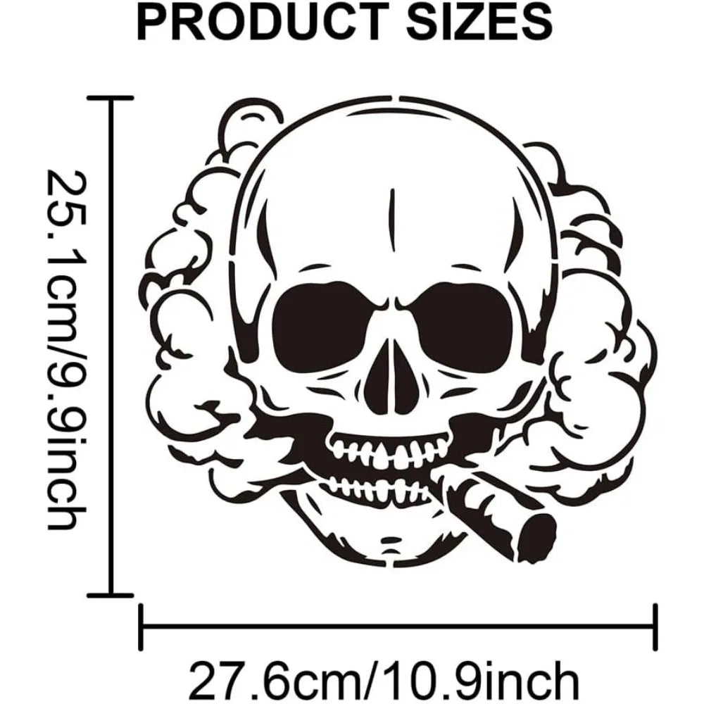 Large Skull Stencil 11.8" – Halloween Skeleton Drawing Template Craft Stencil Axl
