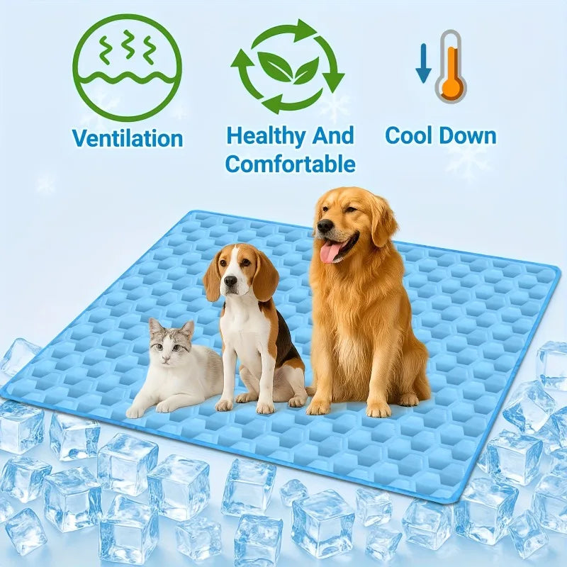 Pet Cooling Mat for Cats & Dogs – Breathable Lightweight Pad Pet Cooling Mat Axl