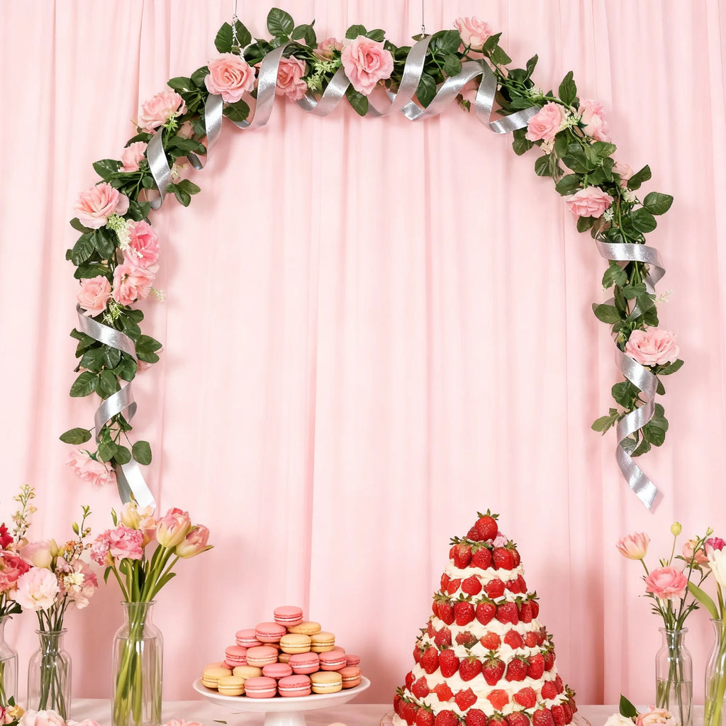 Artificial Rose Vine Garland – Silk Flower Wall Decor 220cm Silk Flower Garland Axl