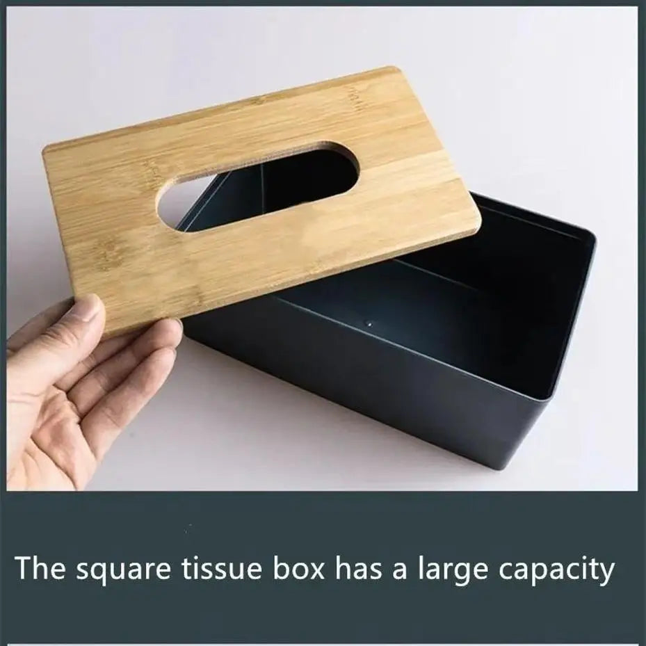 Bamboo Wood Tissue Box Cover | Napkin Holder Home & Hotel Décor Tissue Box Cover Axl