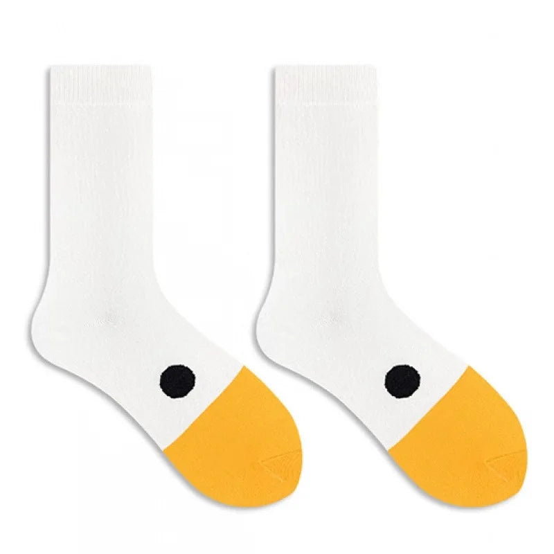 Cartoon Goose Women's Crew Socks – Cute Funny Casual Novelty Crew Socks Axl Beige One Size