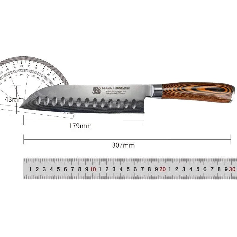 67-Layer Damascus Chef Knife Set | Japanese VG-10 Steel Damascus Knife Set Axl