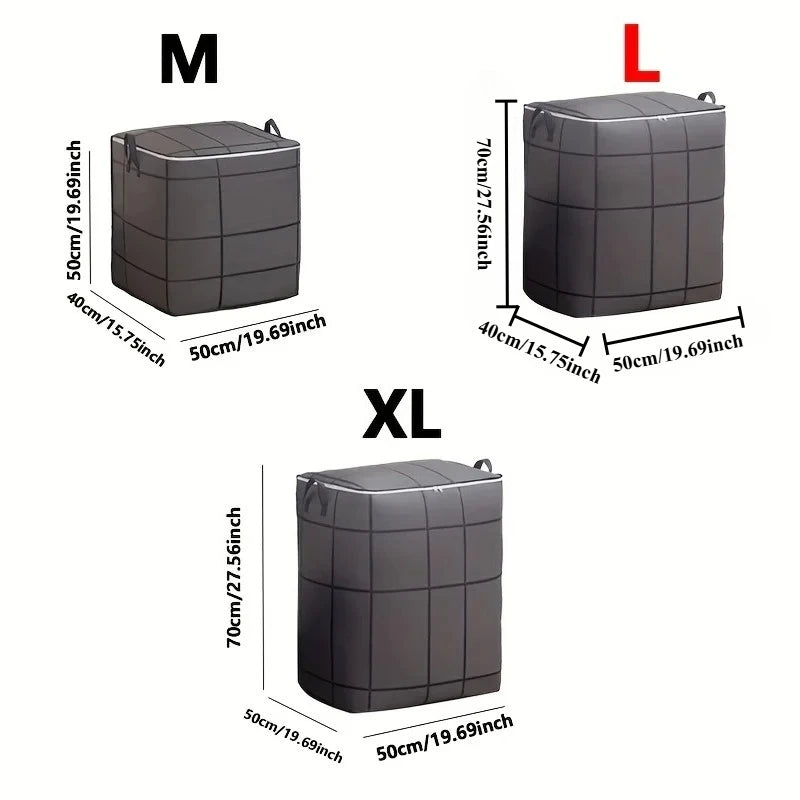 Large Fabric Storage Bag Zipper & Handles – Blankets & Clothes Fabric Storage Bag Axl
