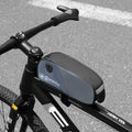 Waterproof Dual-Compartment Top Tube Bike Bag | Road & MTB Cycling Frame Bag Axl Cycling bag(Gray) Average Size