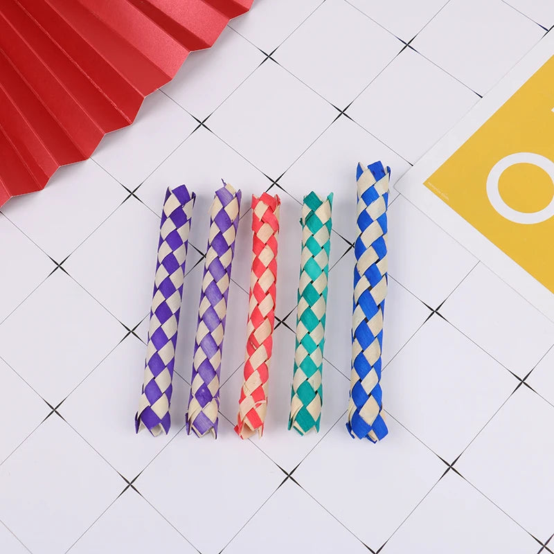 5-Pack Classic Chinese Bamboo Finger Traps – Fun Novelty Toy Novelty Finger Trap Axl