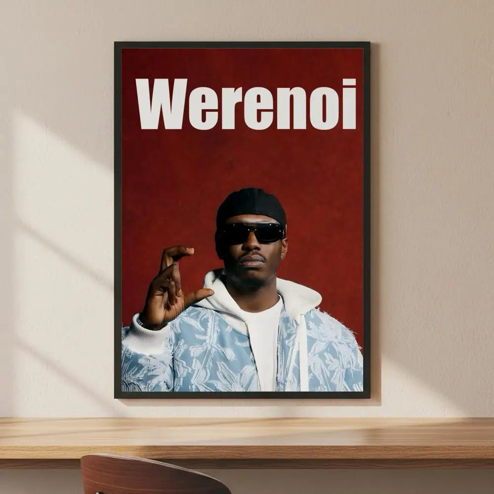 Werenoi HD Art Poster – Waterproof Self-Adhesive Wall Sticker Art Wall Poster Axl White2 30X40cmNoframe