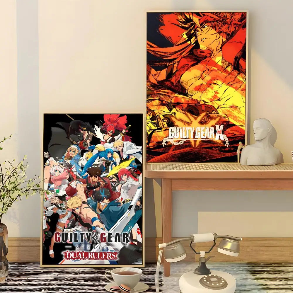 Guilty Gear HD Waterproof PVC Poster Stickers | Wall Décor Wall Poster Stickers Axl