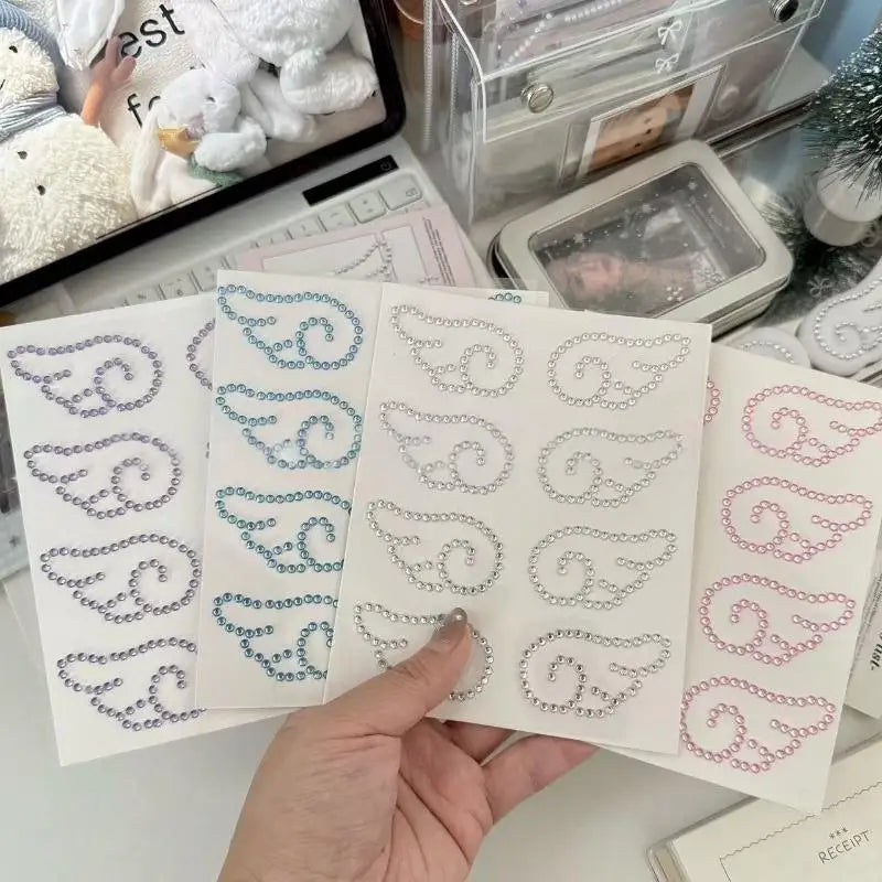3D Angel Wings Rhinestone Crystal Stickers – Self-Adhesive DIY Craft Rhinestone Stickers Axl
