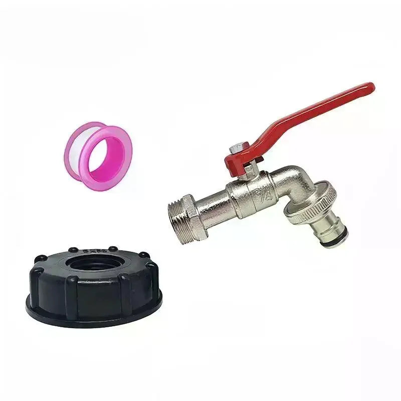 IBC Tank Faucet Hose Adapter – Zinc Alloy with Seal Tape Tank Hose Adapter Axl