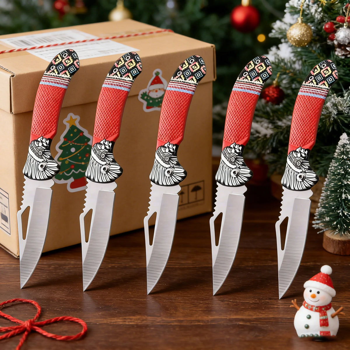 Premium Multifunctional Folding Knife – EDC Camping Survival Folding Pocket Knife Axl Knife-5PCS