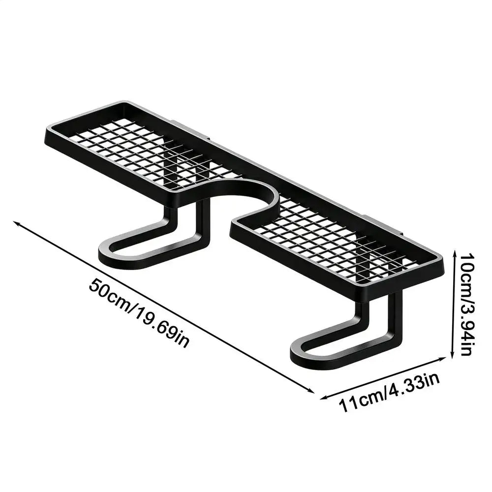 Over-Sink Shelf 50cm U-Shape No-Drill Bathroom Organizer Bathroom Sink Organizer Axl Black