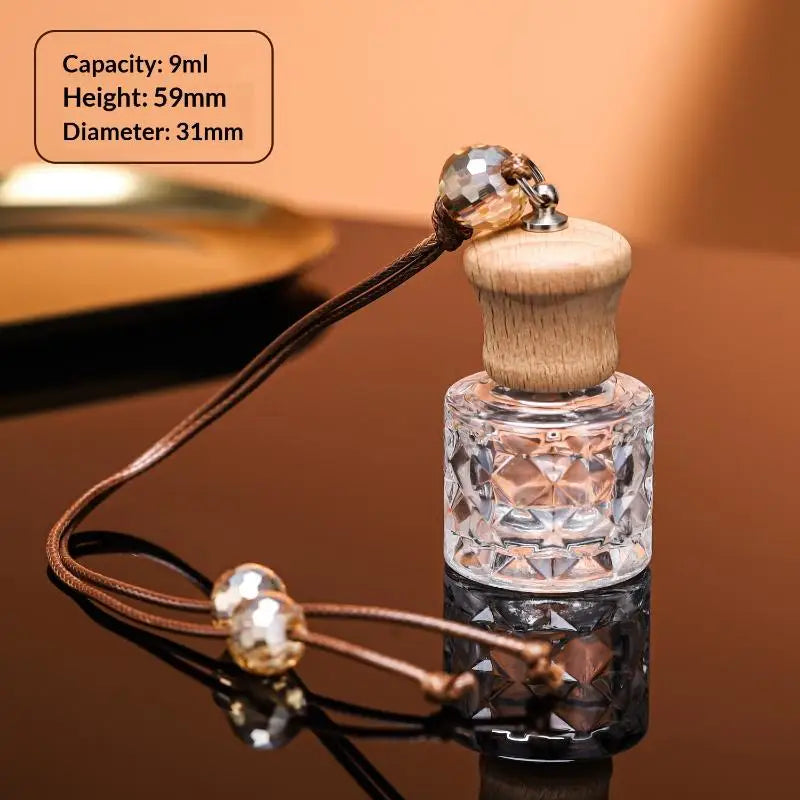 Glass Essential Oil Diffuser Bottle – Hanging Car Aroma Vial Aroma Diffuser Bottle Axl A4