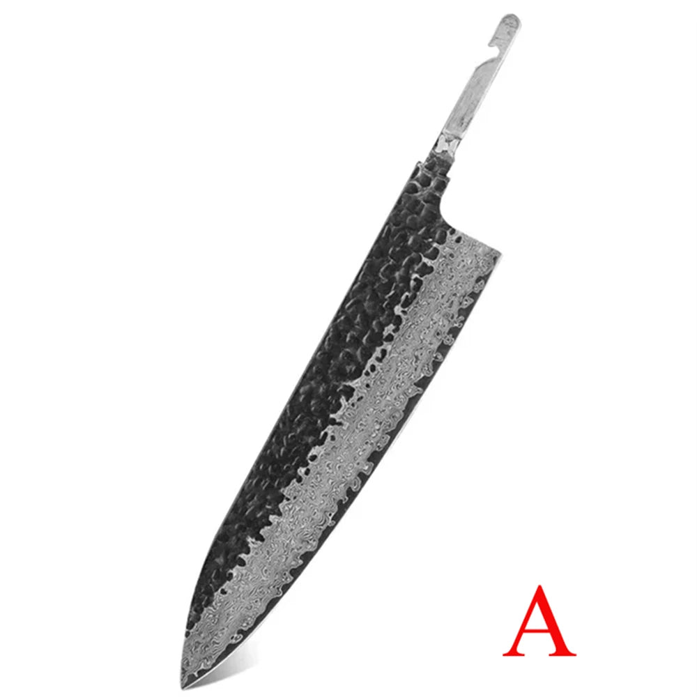 Hand Forged Damascus Timascus Chef Knife Blank Blade – DIY Knife Blank Blade Axl Kitchen Blade-A