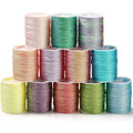 12-Color Metallic Polyester Thread Set – Kumihimo & Macramé Cord Craft Thread Set Axl AECH04-19205