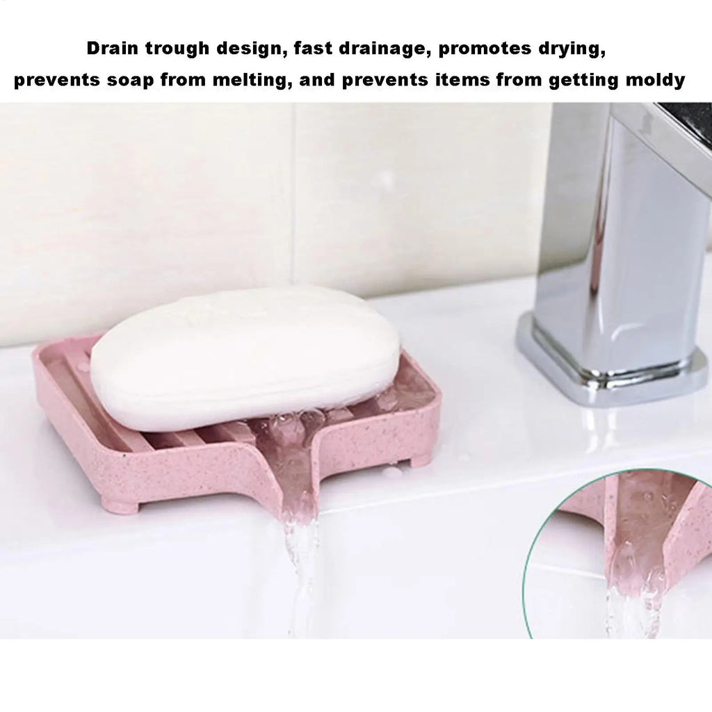 Drain Soap Dish & Sponge Holder Tray – Kitchen & Bathroom Soap Dish Tray Axl