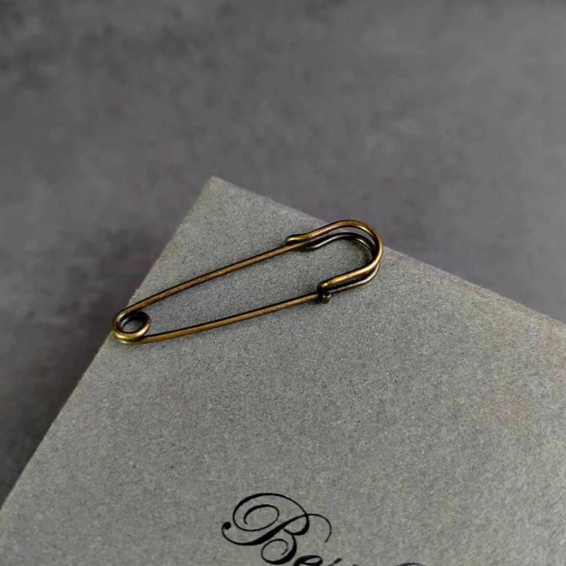 Retro Bronze Large Metal Safety Pins for Clothing & Scarves Metal Safety Pins Axl A12