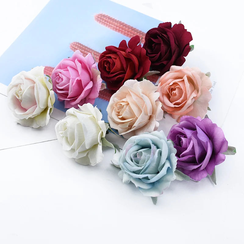 Velvet Silk Rose Heads 10/20 Pcs – Artificial Flowers for DIY Décor Artificial Silk Flowers Axl
