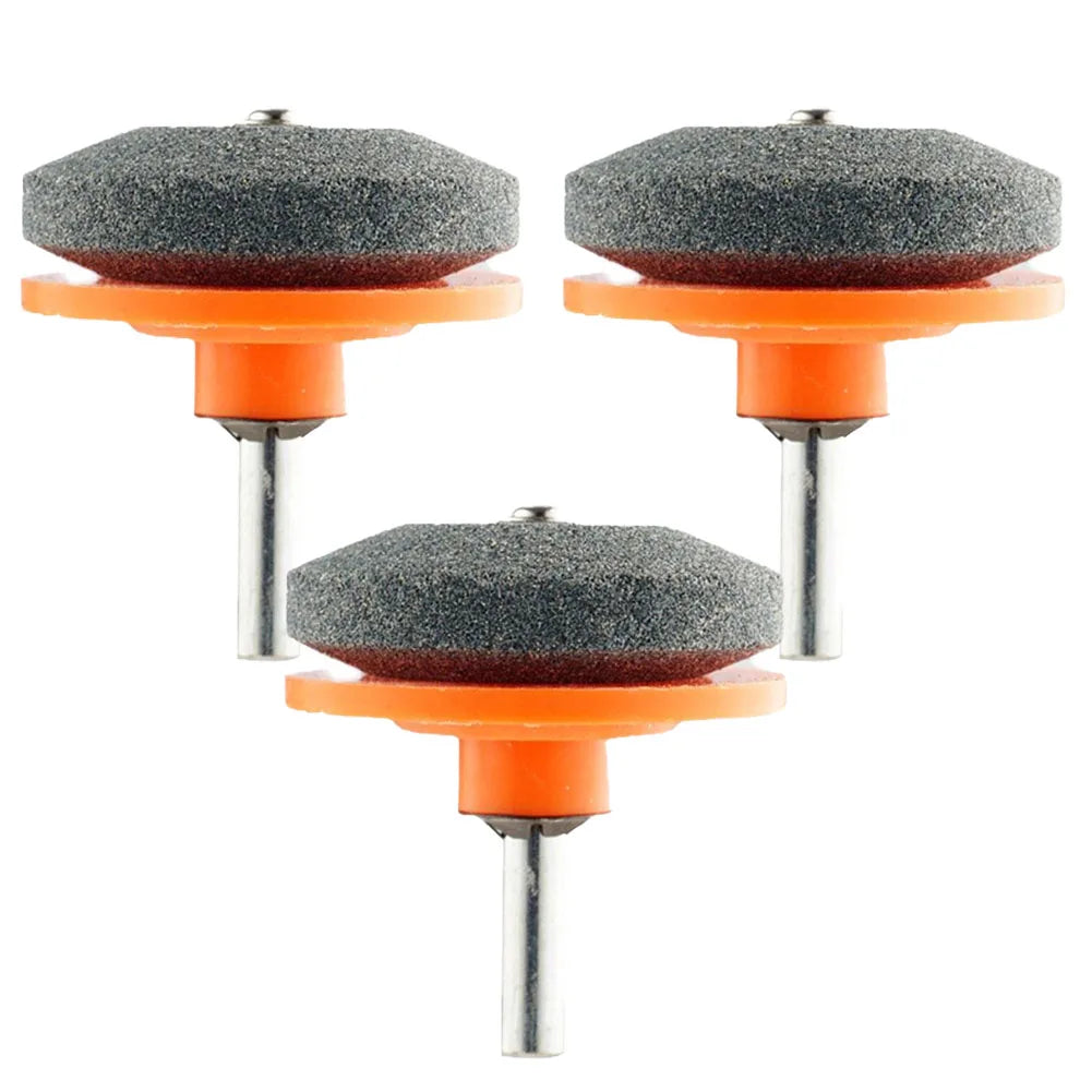3-Pack Lawn Mower Blade Sharpener for Any Power Drill Blade Sharpener Axl Orange 3PCS