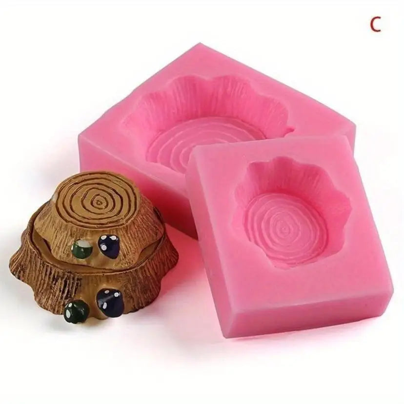 3D Tree Stump Silicone Fondant Mold – Cake & DIY Baking Silicone Fondant Mold Axl