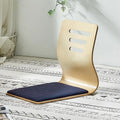 Japanese Zaisu Legless Floor Chair – Tatami Seat Black Finish Floor Chair Axl Three holes Navy